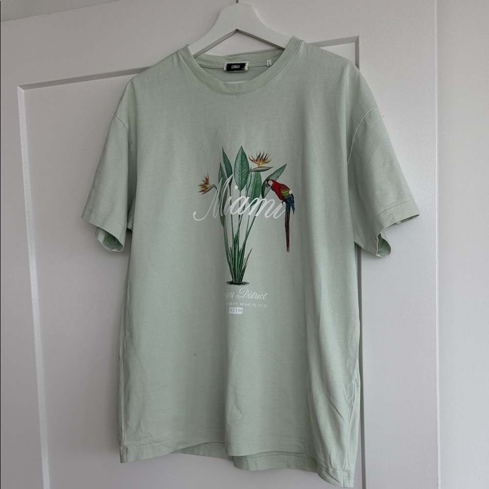 Kith Light Mint Parrot Graphic Tee